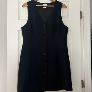 Wilfred Black Button-Front Mini Dress